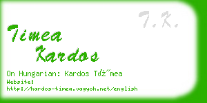 timea kardos business card